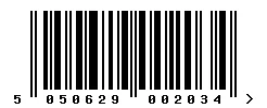 EAN barcode 5050629002034