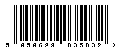 EAN barcode 5050629035032