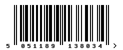 upc 5051189138034 barcode image