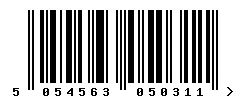 EAN barcode 5054563050311