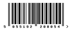 EAN barcode number 5055192200054
