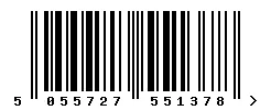 EAN barcode 5055727551378