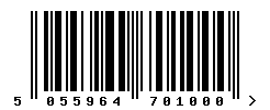 EAN barcode number 5055964701000