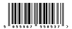 EAN barcode number 5055967550537