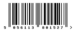 EAN barcode number 5056113801527