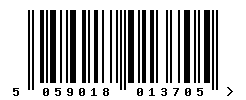 EAN barcode number 5059018013705