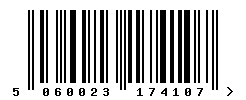 EAN barcode number 5060023174107