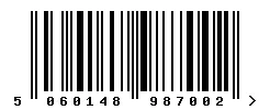 EAN barcode 5060148987002
