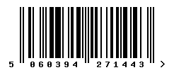 EAN barcode number 5060394271443