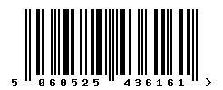 EAN barcode number 5060525436161