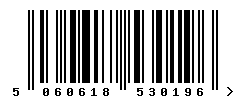 EAN barcode number 5060618530196