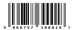 EAN 5060757300018 barcode image