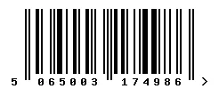 EAN barcode 5065003174986