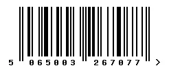 EAN barcode 5065003267077