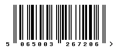 EAN barcode 5065003267206