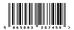EAN barcode 5065003267459