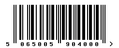 EAN barcode 5065005904000