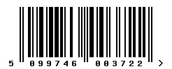 upc 5099746003722 barcode image