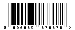 EAN barcode number 5600065876678
