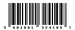 EAN barcode number 5601001324109