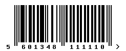 EAN barcode number 5601348111110