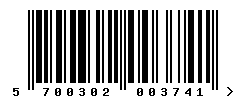 EAN barcode number 5700302003741