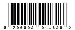 EAN barcode 5700302041323