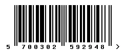EAN barcode 5700302592948