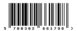 EAN 5700302661798 barcode image