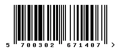 EAN 5700302671407 barcode image