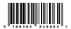 EAN 5700302818062 barcode image