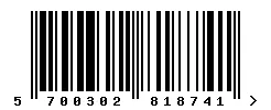 EAN 5700302818741 barcode image