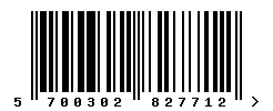 EAN 5700302827712 barcode image