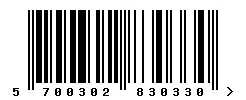 EAN 5700302830330 barcode image