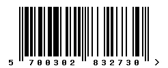 EAN barcode 5700302832730