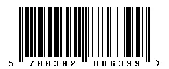 EAN 5700302886399 barcode image