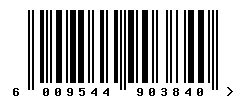EAN barcode number 6009544903840