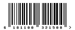 EAN barcode 6181100321500