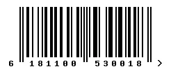 EAN barcode 6181100530018