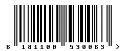 EAN barcode 6181100530063