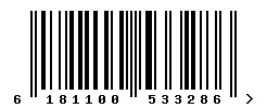 EAN barcode 6181100533286