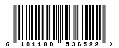 6181100536522 barcode