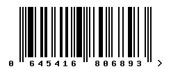 EAN barcode 645416806893