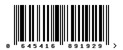 EAN barcode 645416891929
