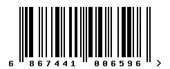 EAN barcode 6867441006596