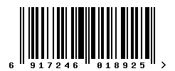 EAN barcode 6917246018925