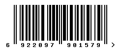 EAN 6922097901579 barcode image