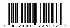 upc 6927194734167 barcode image