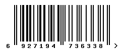 EAN barcode number 6927194736338