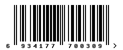 EAN barcode number 6934177700309